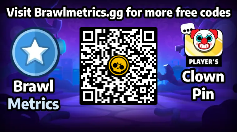 Free QR code to redeem Clown Pin in Brawl Stars